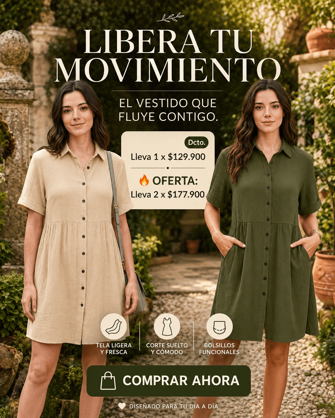 Vestido veraniego-materno