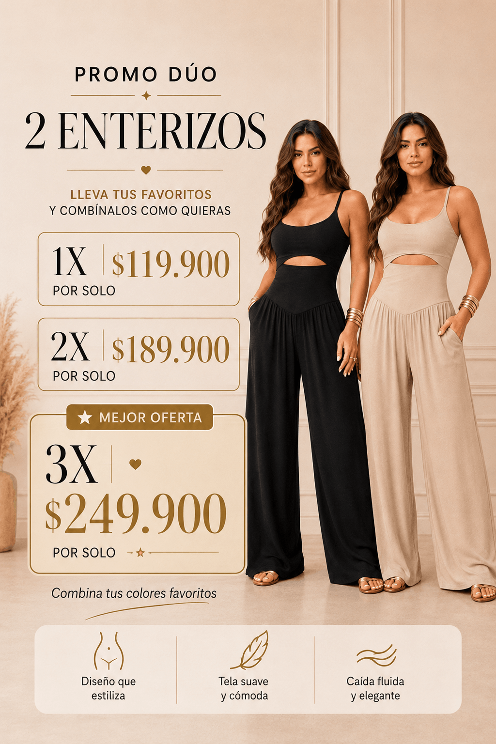 Enterizo Elegante Wide-Leg