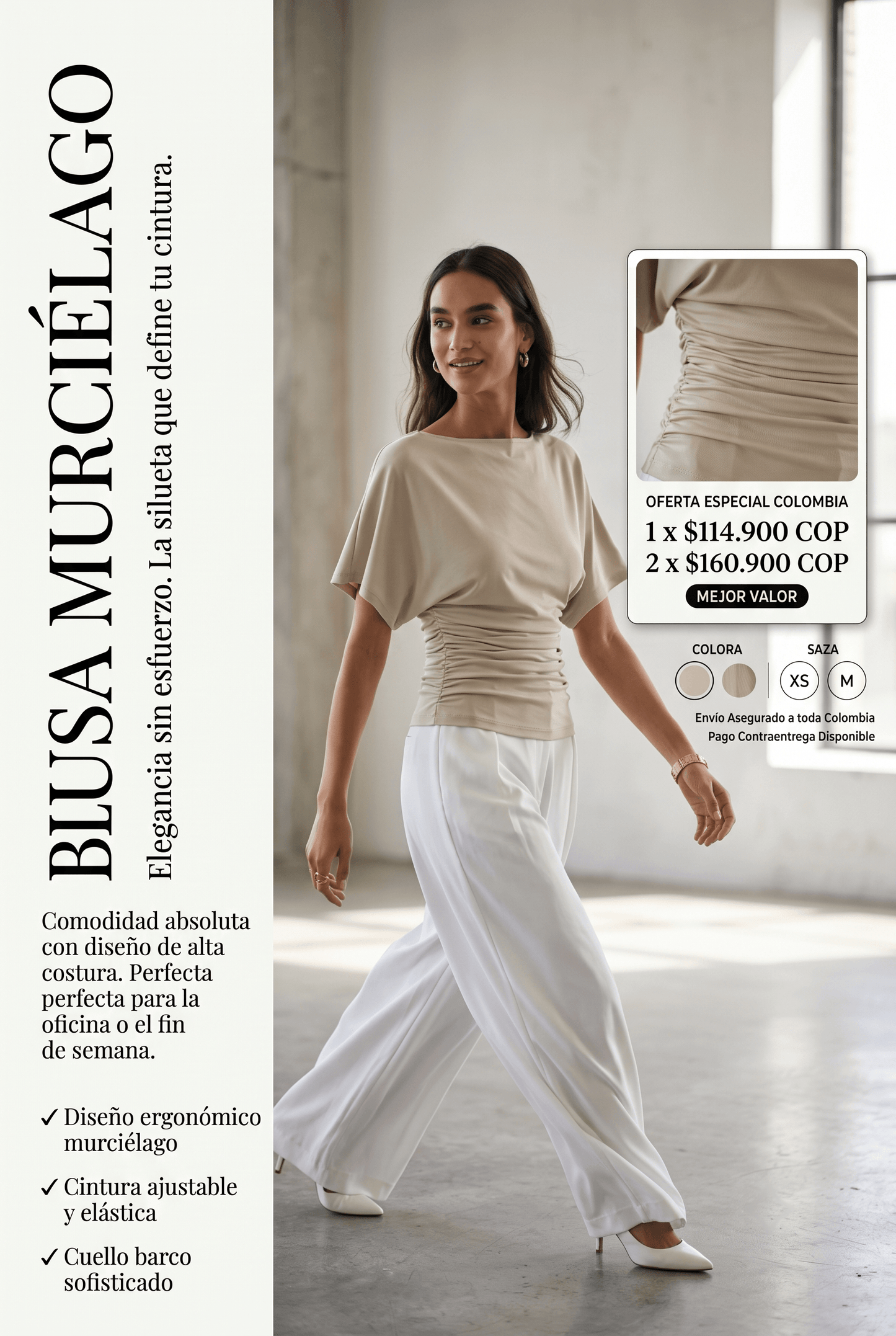 Blusa-cuello barco
