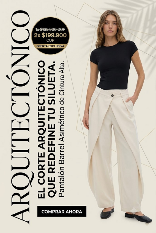 Pantalones tipo "barrel" con pinzas