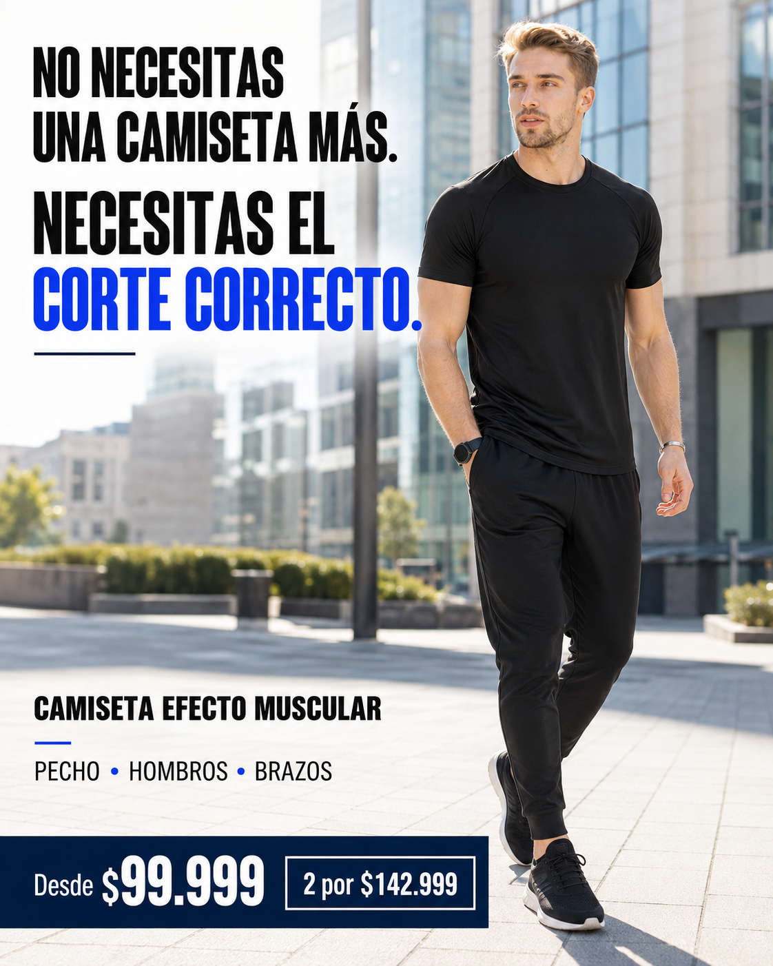 Camiseta efecto muscular