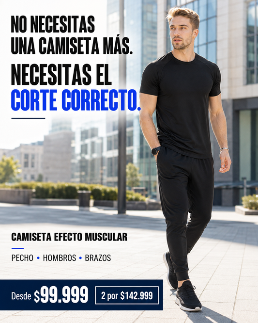 Camiseta efecto muscular
